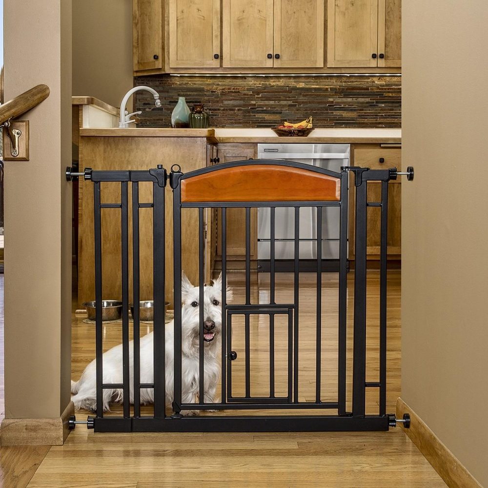 37in Wide Design Paw Auto Close Pet Gate | Crates, Pens & Gates Crates, Pens & Gates Crates, Pens & Gates