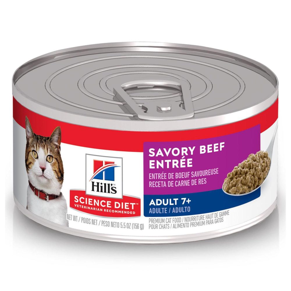 7+ Savory Beef Entree Cat Food / 5.5 oz – 24 pk | Wet Food Cat Cat