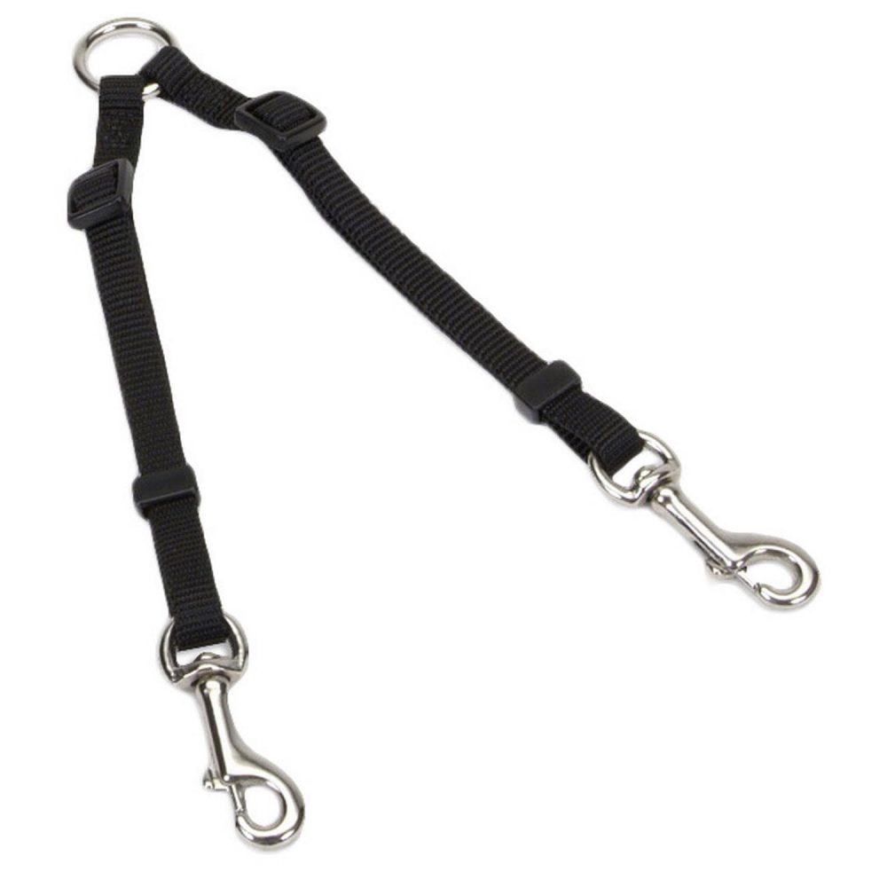 Adjustable 2 Dog Coupler Black | Collars, Leashes & Harnesses Collars, Leashes & Harnesses Collars, Leashes & Harnesses