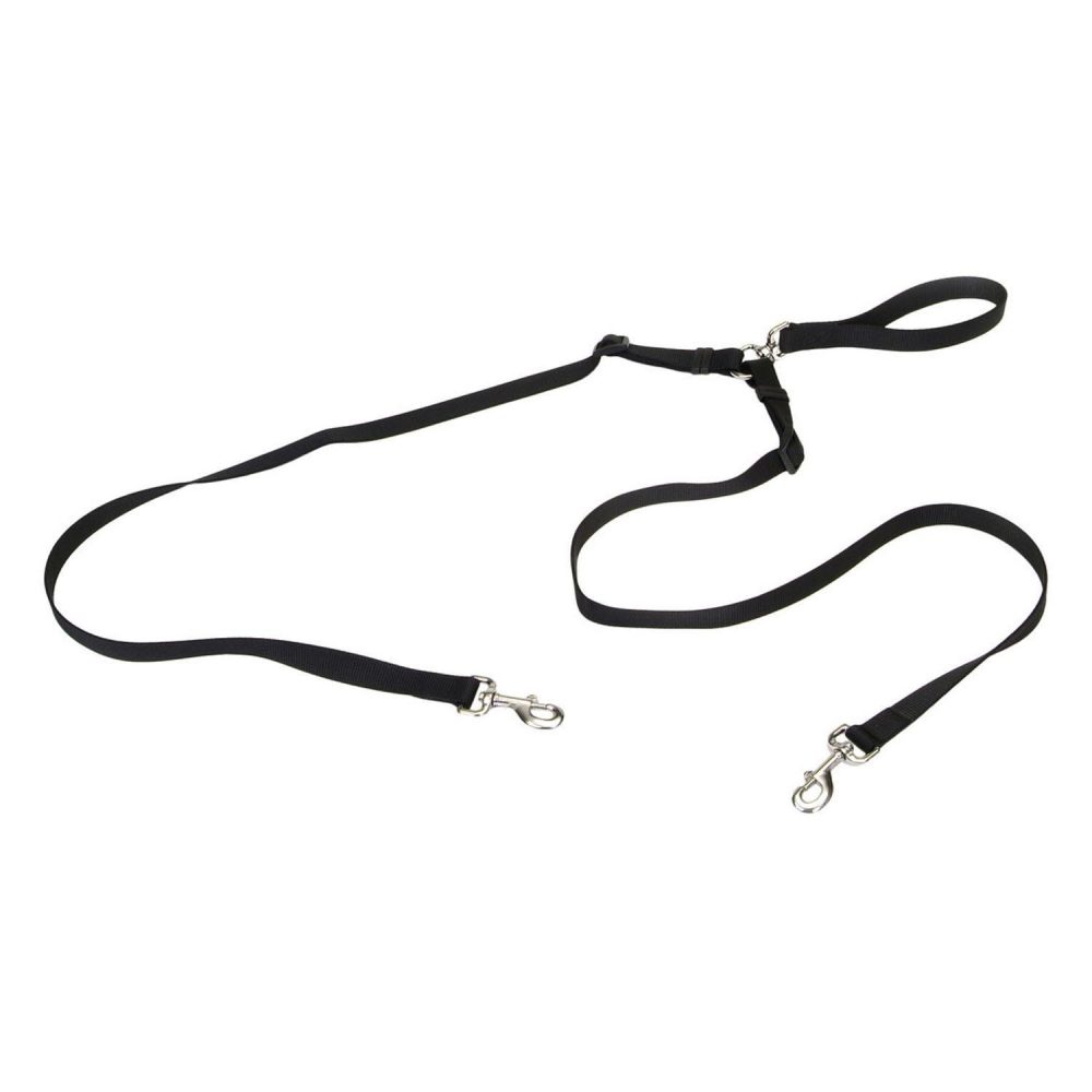 Adjustable 2 Dog Walker Dog Leash 1in Black | Collars, Leashes & Harnesses Collars, Leashes & Harnesses Collars, Leashes & Harnesses