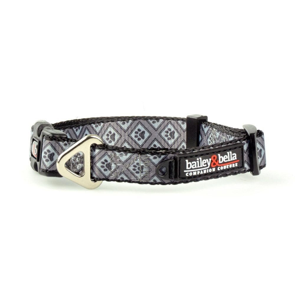 Adjustable Grey Diamonds Dog Collar | Collars, Leashes & Harnesses Collars, Leashes & Harnesses Collars, Leashes & Harnesses