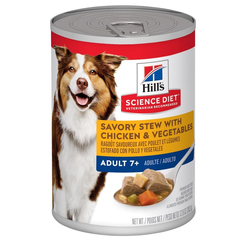 Adult 7+ Savory Stew with Chicken & Vegetables Dog Food / 12.8 oz – 12 pk | Wet Food Dog Dog