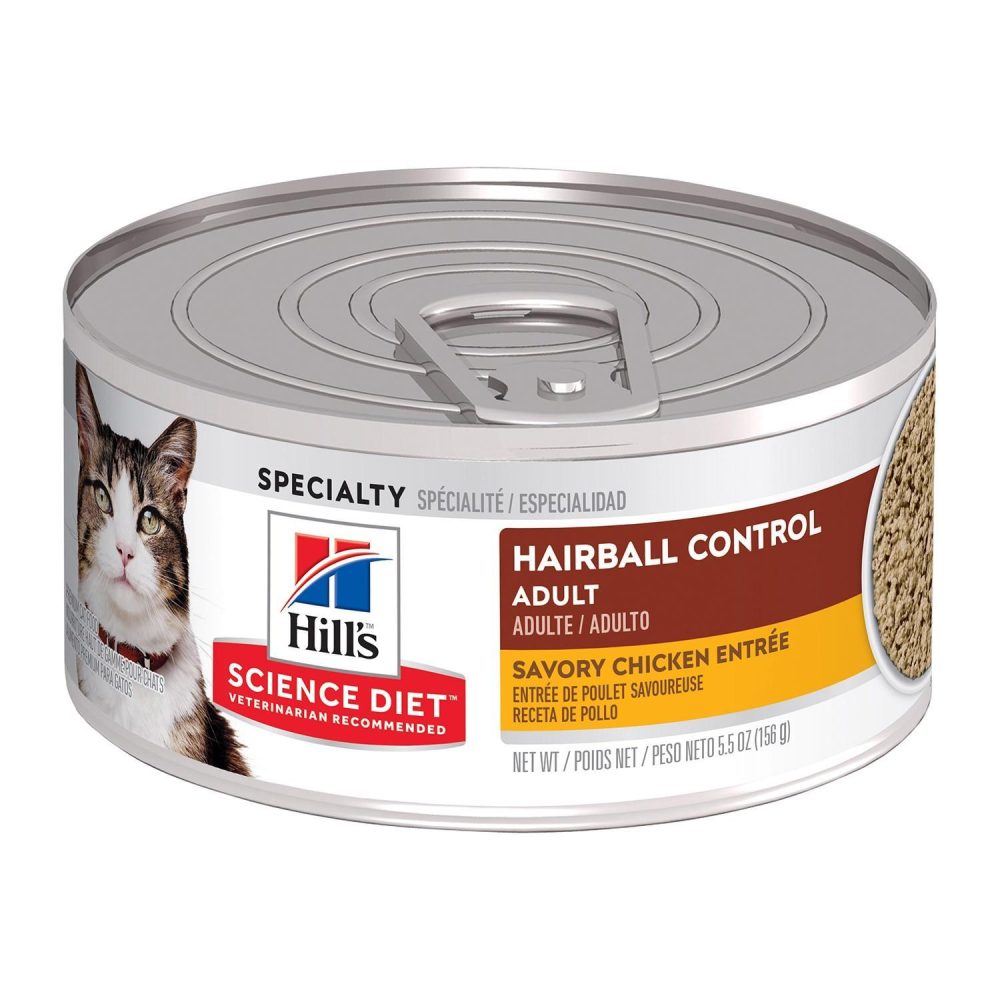 Adult Hairball Control Savory Chicken Entree / 5.5 oz – 24 pk | Wet Food Cat Cat