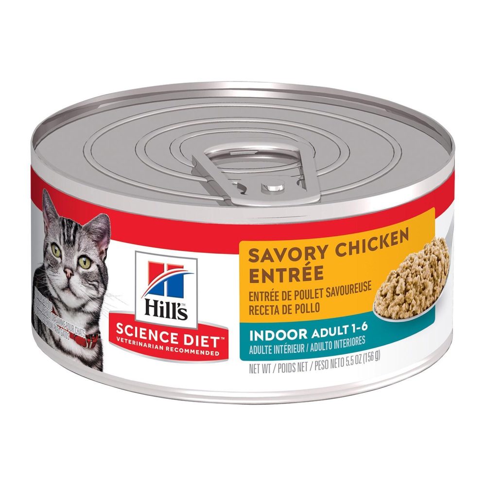 Adult Indoor Savory Chicken Entree / 5.5 oz – 24 pk | Wet Food Cat Cat