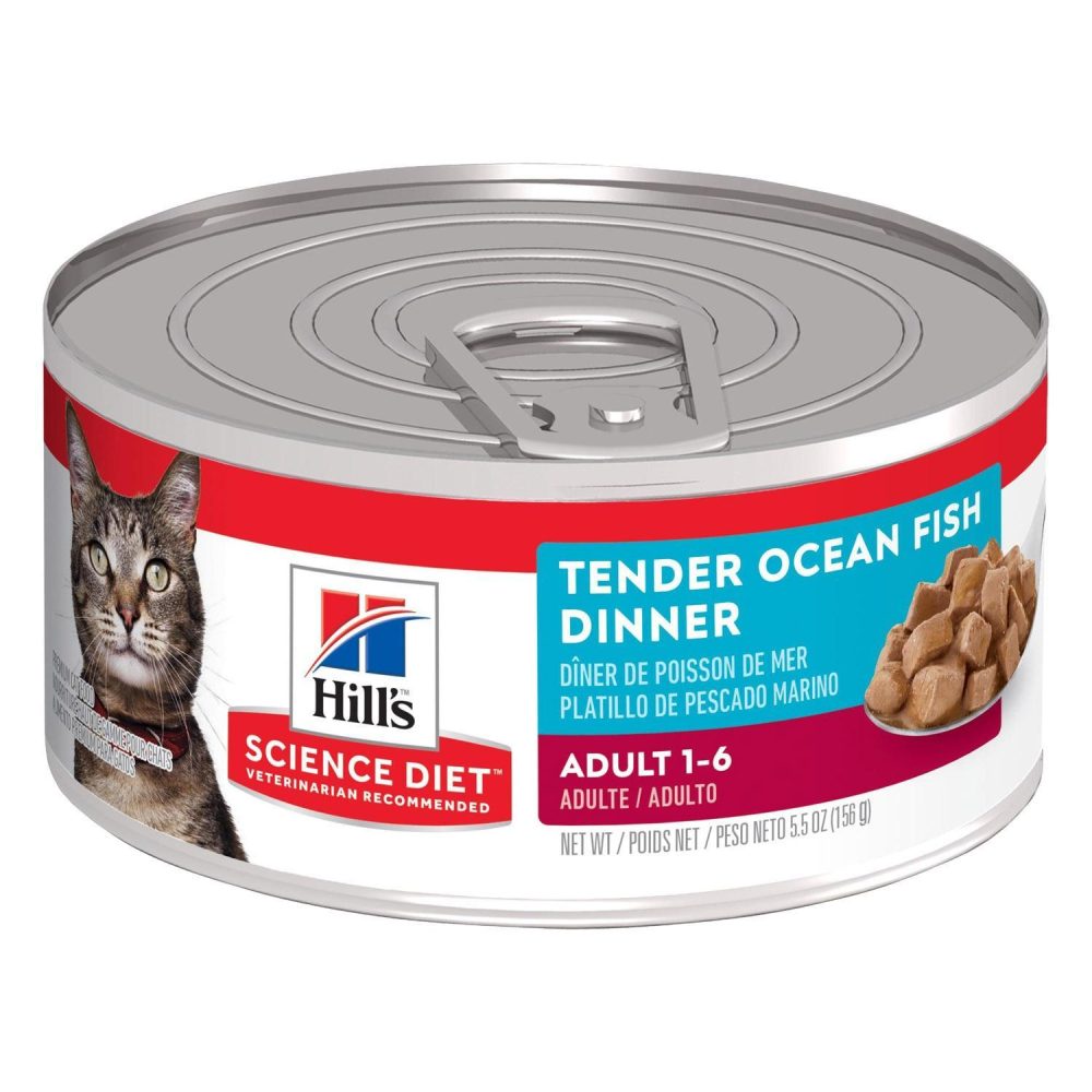 Adult Tender Ocean Fish Dinner Cat Food / 5.5 oz – 24 pk | Wet Food Cat Cat