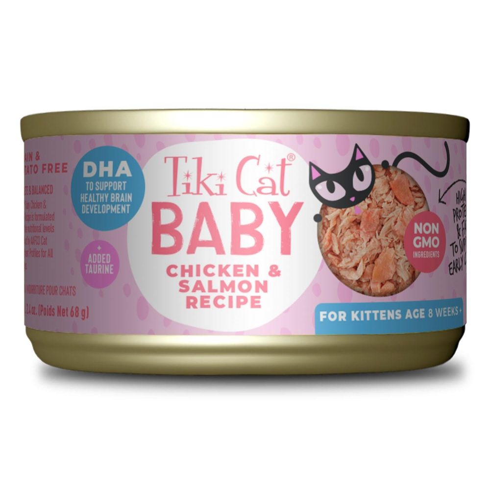 Baby Chicken & Salmon Recipe Cat Food / 2.4 oz – 12 pk | Wet Food Cat Cat