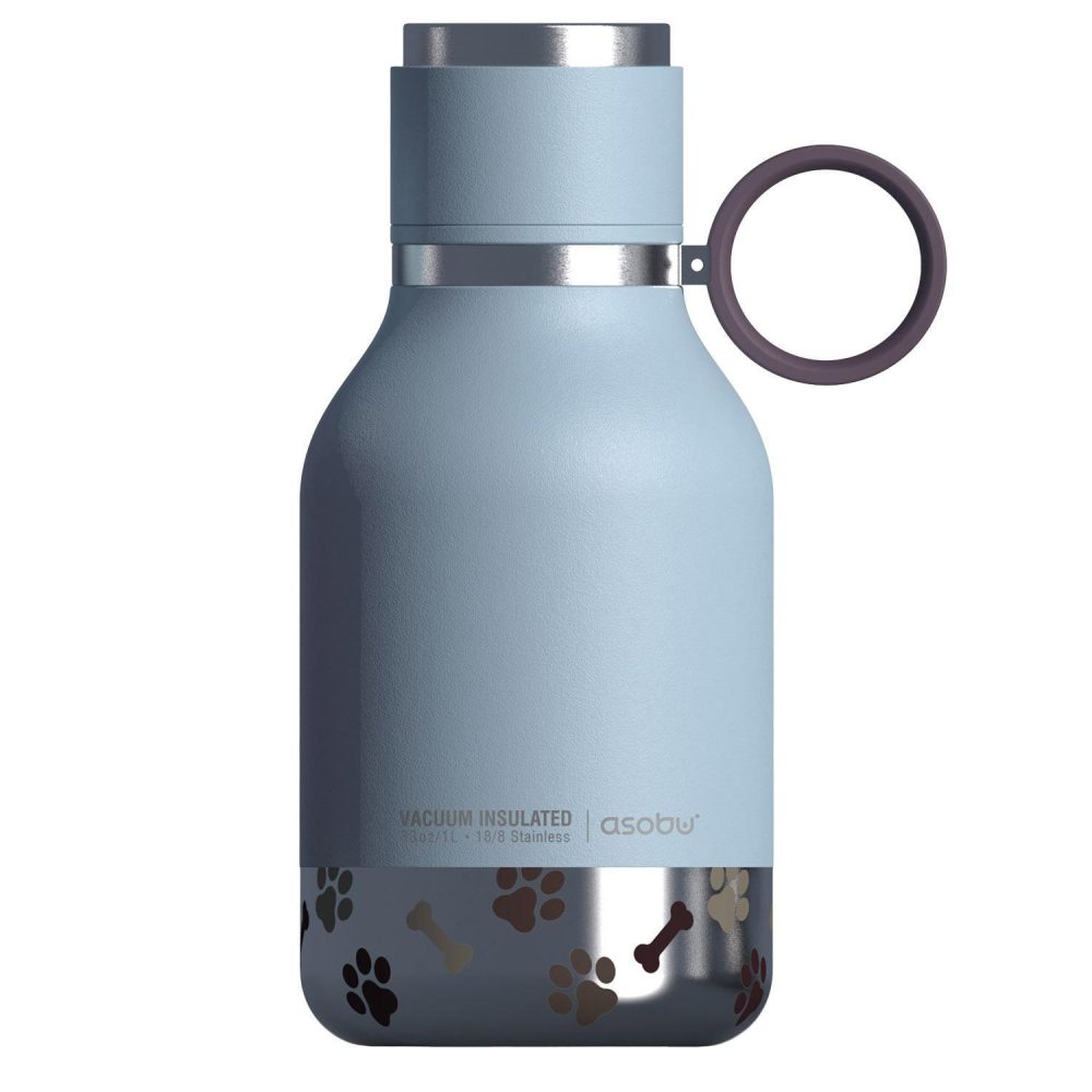 Bailey Stainless Steel Bottle & Bowl – Blue | Bowls & Feeding Bowls & Feeding Bowls & Feeding