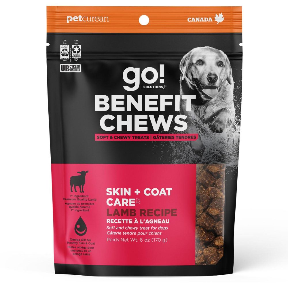 Benefit Chews Skin + Coat Care Lamb Recipe Dog Treats | Soft & Chewy Treats Dog Dog