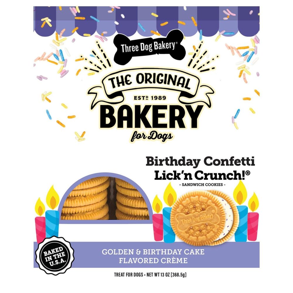 Birthday Confetti Lick’n Crunch! Sandwich Cookie Dog Treats | Bakery & Biscuits Bakery & Biscuits Bakery & Biscuits