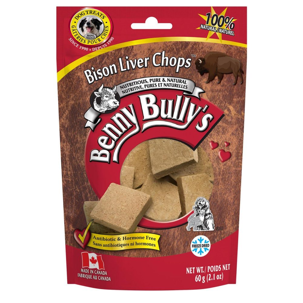 Bison Liver Chops Dog Treats | Freeze Dried & Dehydrated Treats Dog Dog