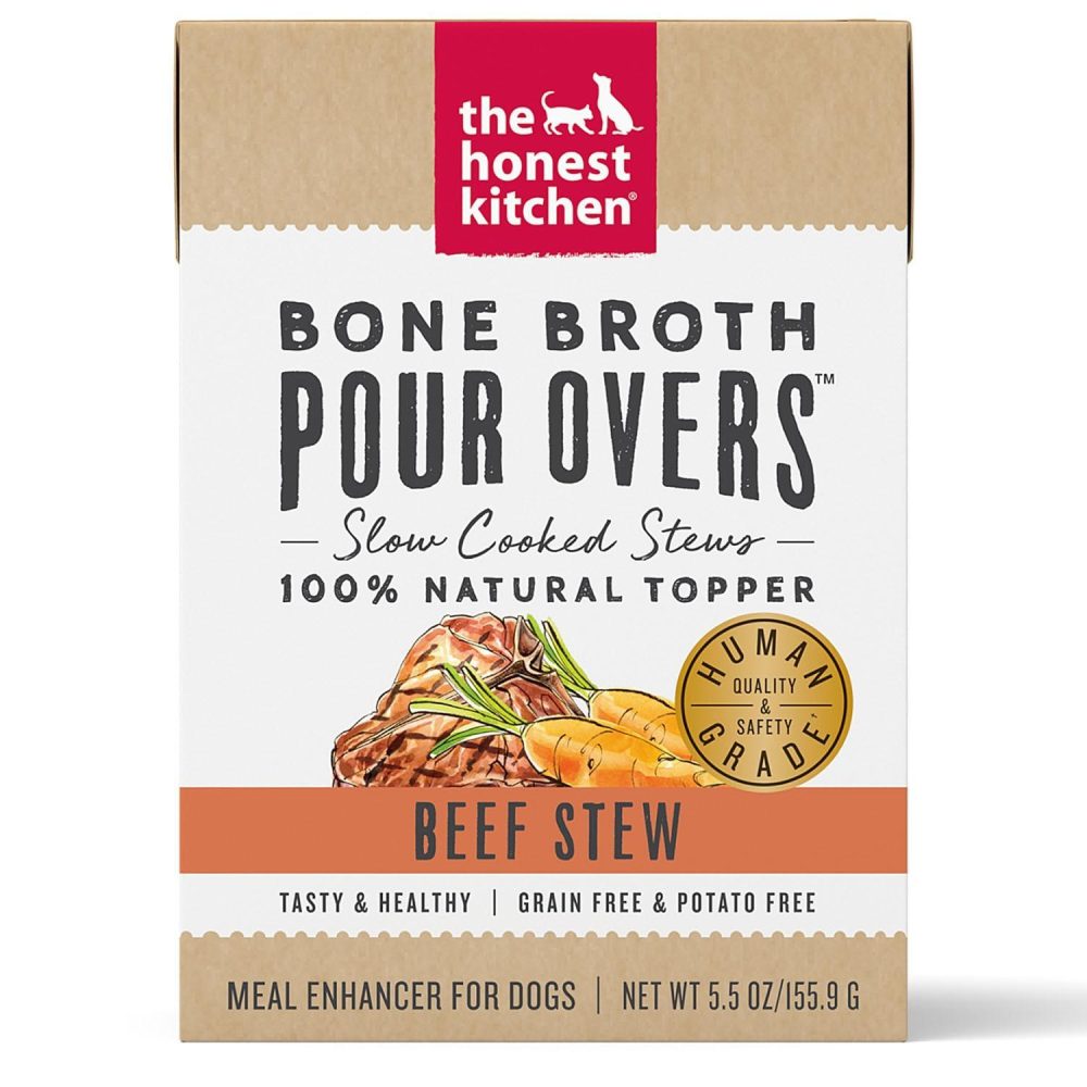 Bone Broth Pour Overs Beef Stew Dog Food / 5.5 oz – 12 pk | Wet Food Dog Dog