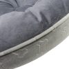 Bone Embossed Round Bed Grey | Beds & Mats Beds & Mats Beds & Mats