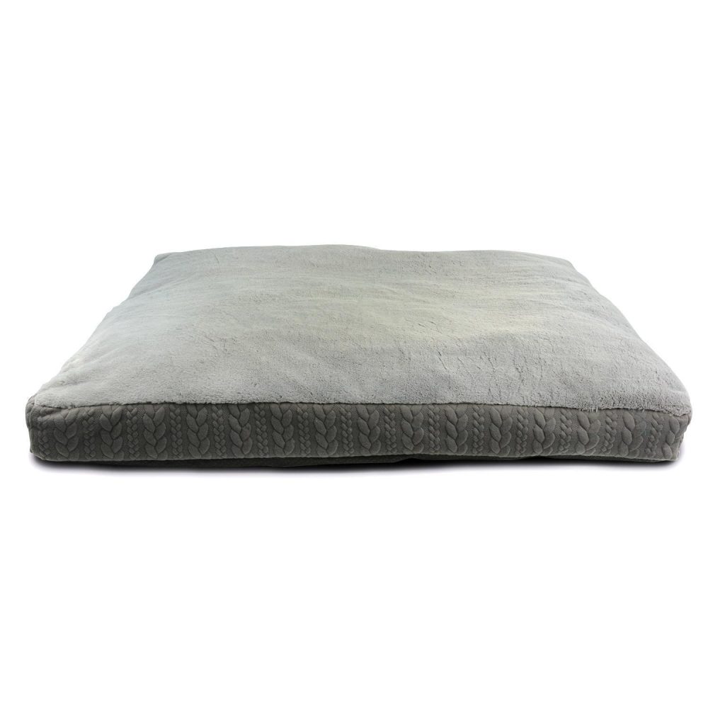 Cable Knit Gusset Pillow Grey | Beds & Mats Beds & Mats Beds & Mats