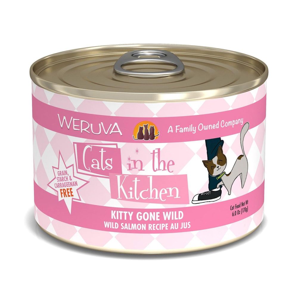 Cats in the Kitchen Kitty Gone Wild with Salmon Recipe Cat Food | Wet Food Cat Cat