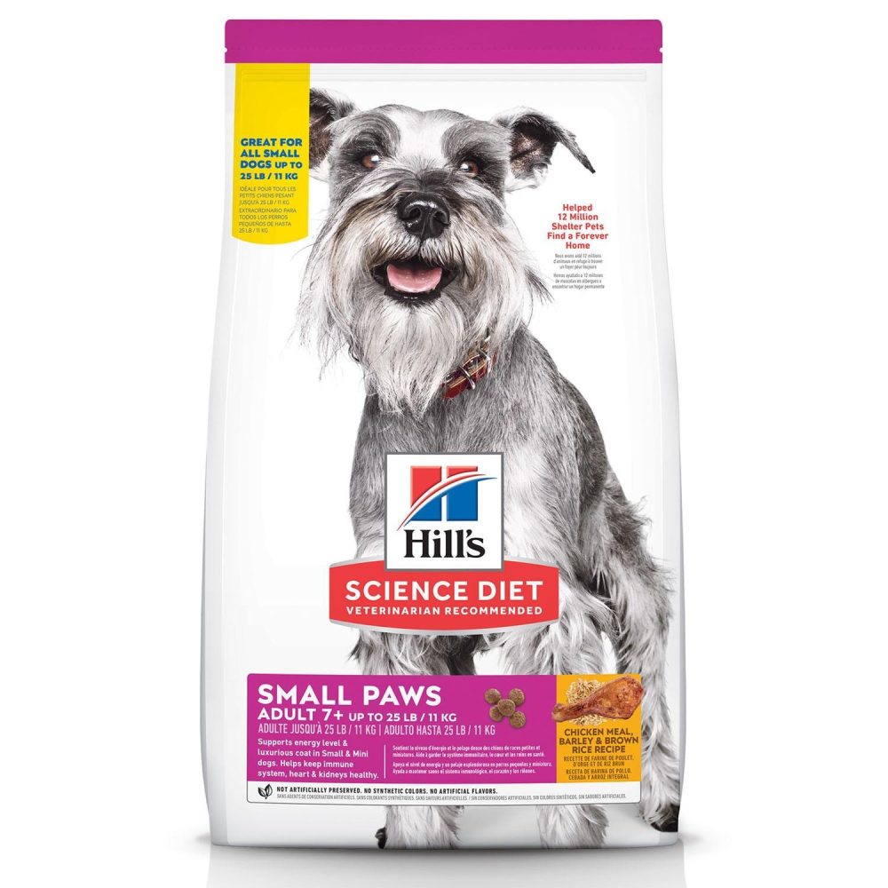 Chicken Meal, Barley & Brown Rice Small Paws Recipe Adult 7+ Dog Food | Dry Food Dog Dog