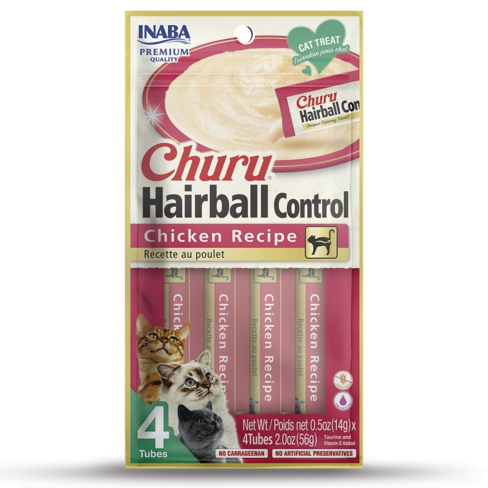 Churu Hairball Control Chicken Recipe Cat Treats / 4 pk – 6 pk | Broths & Food Toppers Broths & Food Toppers Broths & Food Toppers