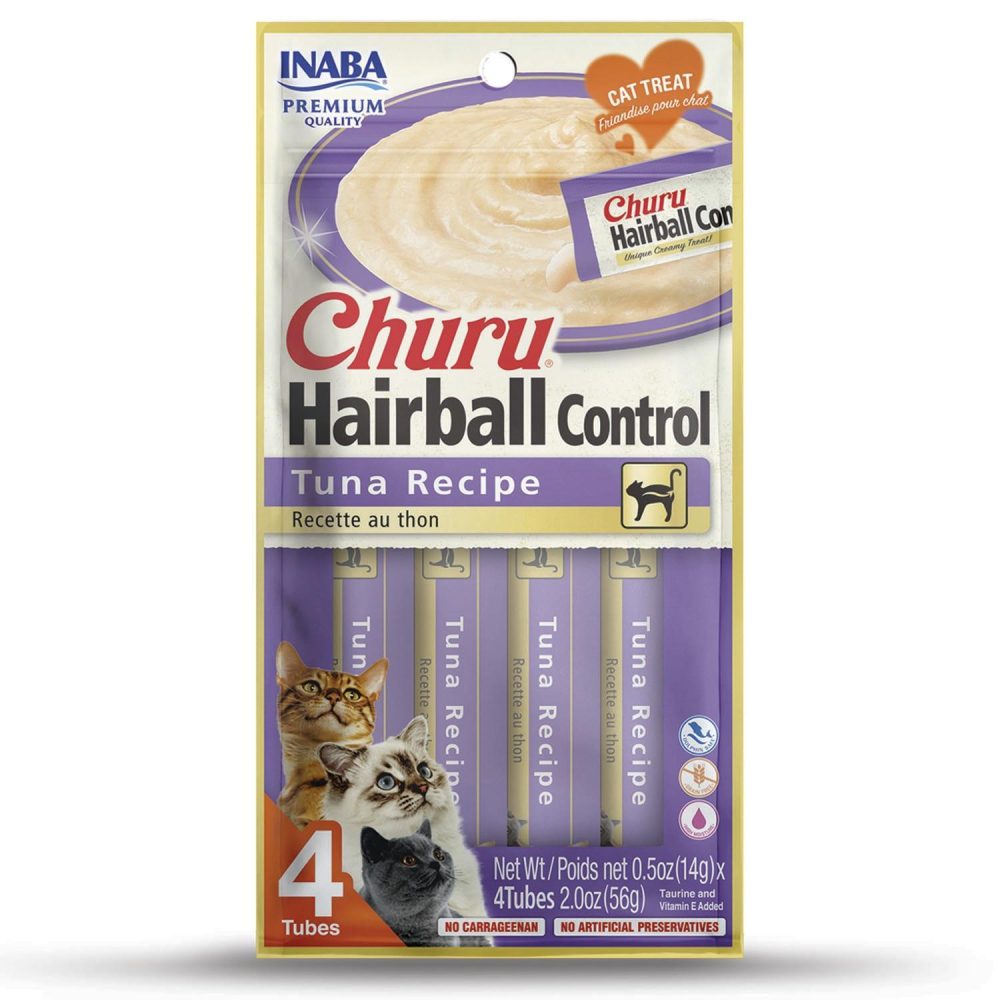 Churu Hairball Control Tuna Recipe Cat Treats / 4 pk – 6 pk | Broths & Food Toppers Broths & Food Toppers Broths & Food Toppers