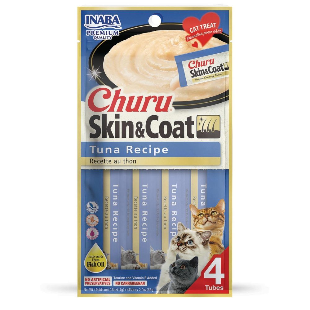 Churu Skin & Coat Tuna Recipe Cat Treats / 4 pk – 6 pk | Broths & Food Toppers Broths & Food Toppers Broths & Food Toppers