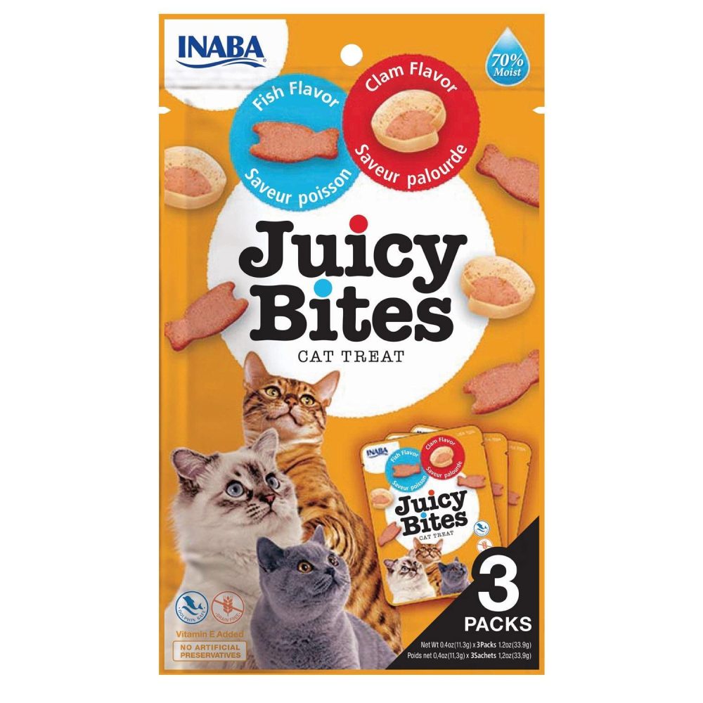 CIAO Juicy Bites Fish & Clam Flavor | Treats Cat Cat