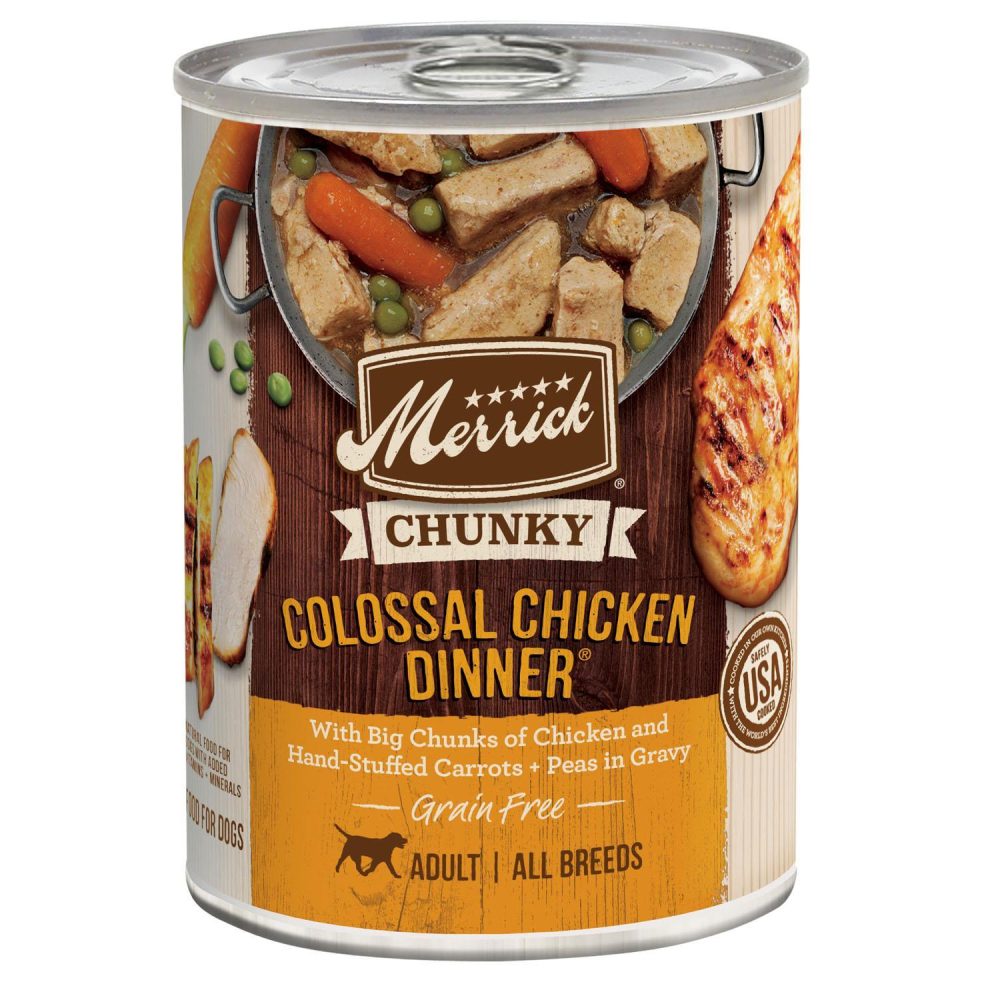 Colossal Chicken Chunky Dinner Adult Dog Food / 12.7 oz – 12 pk | Wet Food Dog Dog