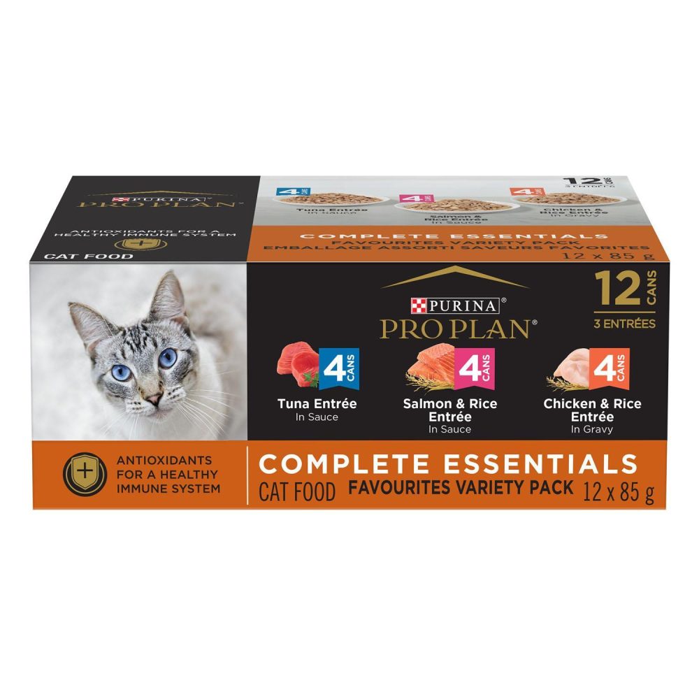 Complete Essentials Tuna, Salmon & Chicken Variety Pack Adult Cat Food / 12 pack – 2 pk | Wet Food Cat Cat