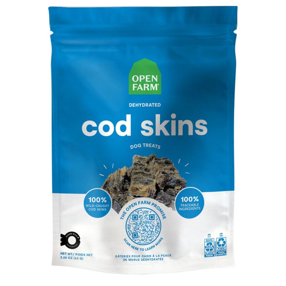 Dehydrated Cod Skins Dog Treats | Freeze Dried & Dehydrated Treats Dog Dog