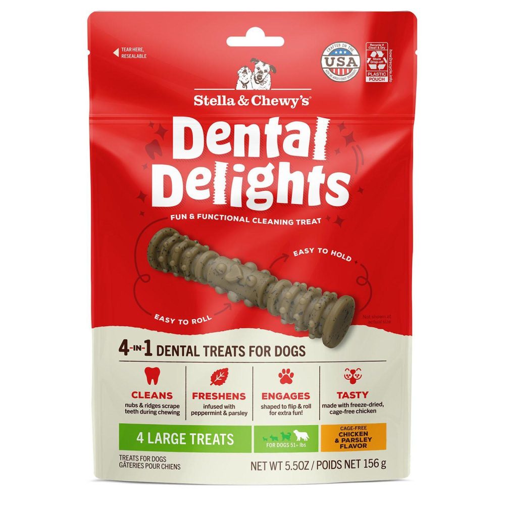 Dental Delights Chicken & Parsley Flavour Large Dog Treats | Dental Chews & Treats Dental Chews & Treats Dental Chews & Treats