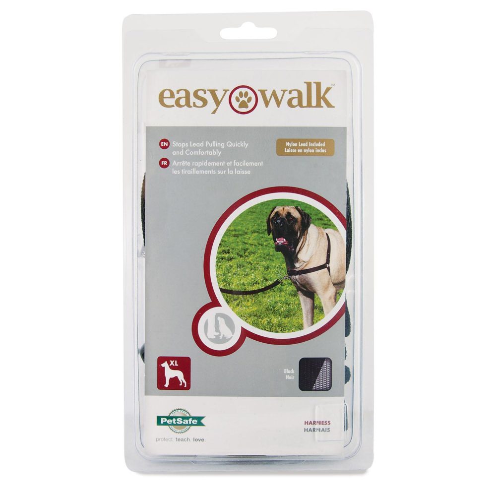 Easy Walk Adjustable Black & Silver Harness | Collars, Leashes & Harnesses Collars, Leashes & Harnesses Collars, Leashes & Harnesses