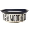 Eat Drink Repeat Woof Bowl Black & White | Bowls & Feeding Bowls & Feeding Bowls & Feeding