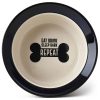 Eat Drink Repeat Woof Bowl Black & White | Bowls & Feeding Bowls & Feeding Bowls & Feeding