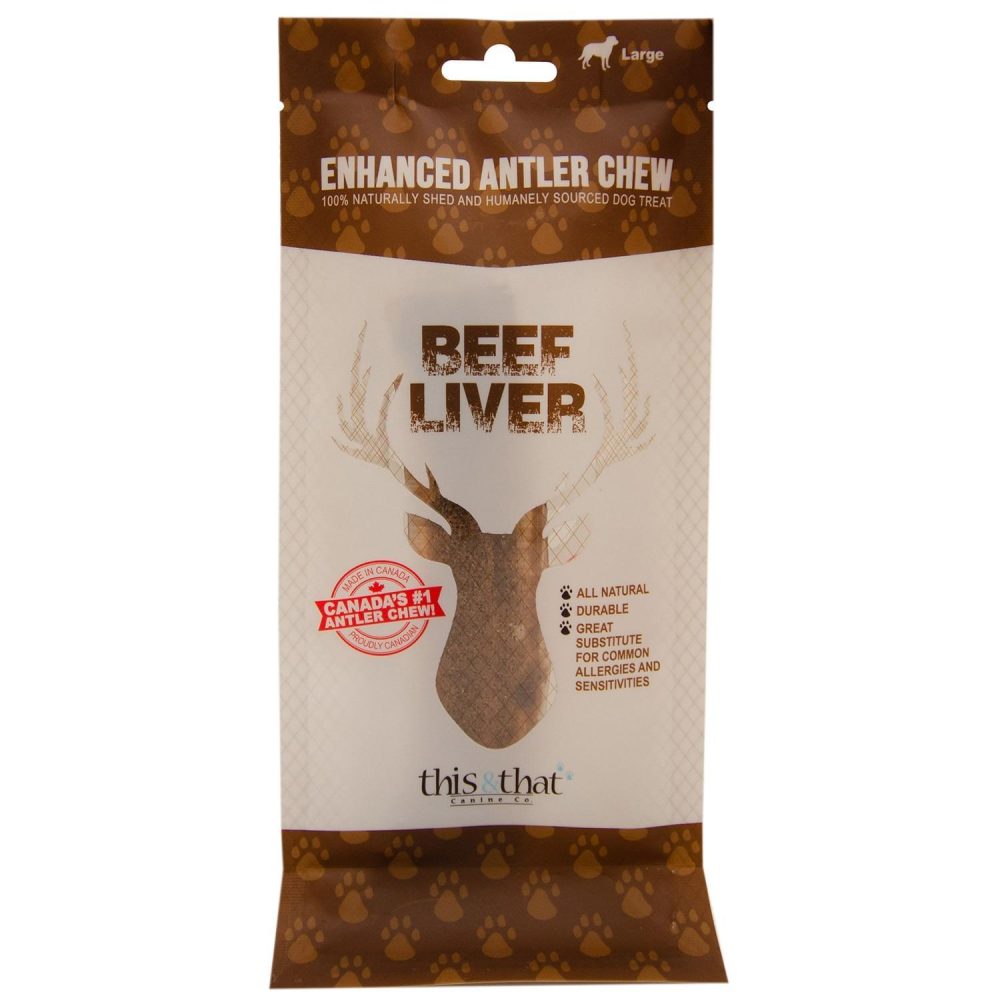 Enhanced Antler Chew – Beef Liver | Bones & Chews Bones & Chews Bones & Chews