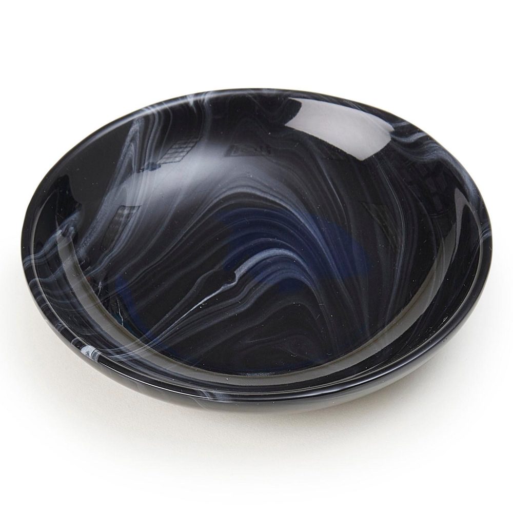 Fancy Black Marble Cat Saucer | Bowls & Feeding Cat Bowls & Feeding