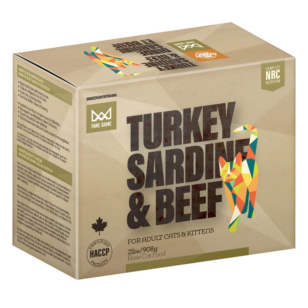 Fare Game Turkey & Sardine Cat Food | Raw Food Cat Cat