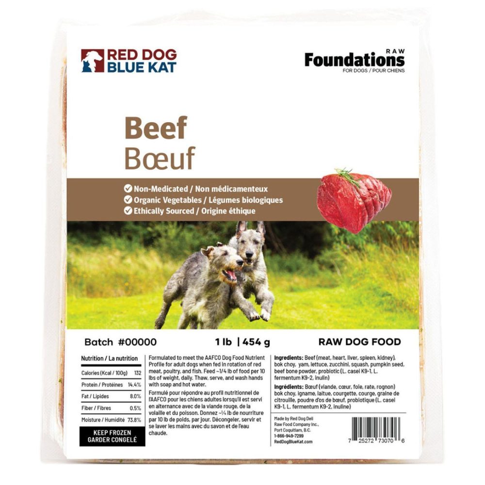 Foundations Beef Adult Dog Food | Raw Food Dog Dog