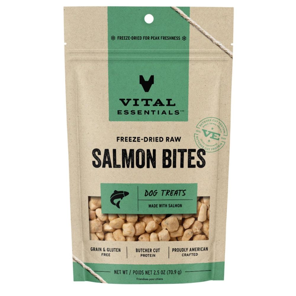 Freeze-Dried Raw Salmon Bites Dog Treats | Freeze Dried & Dehydrated Treats Dog Dog