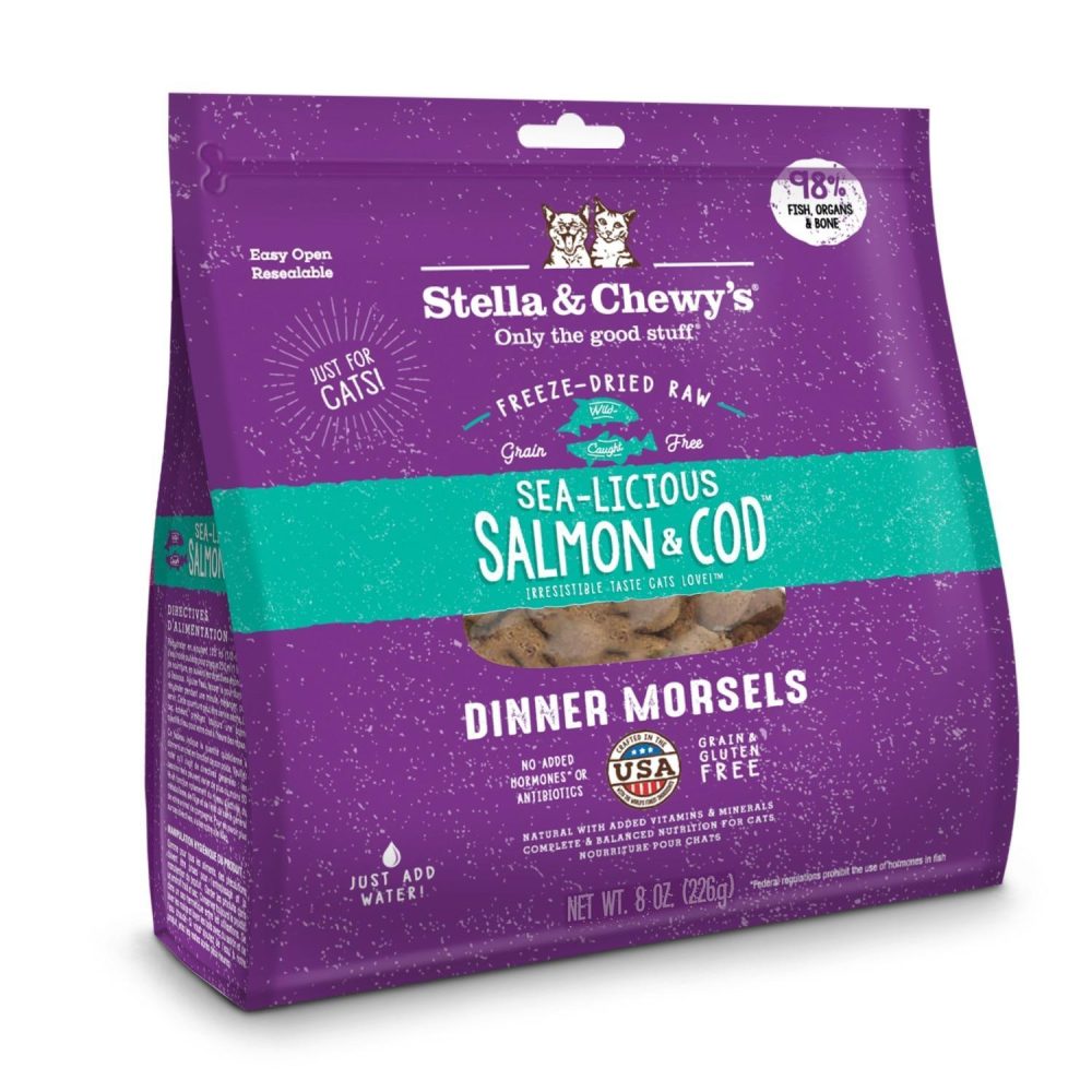 Freeze-Dried Sea-Licious Salmon & Cod Dinner for Cats | Freeze Dried & Air Dried Food Cat Cat