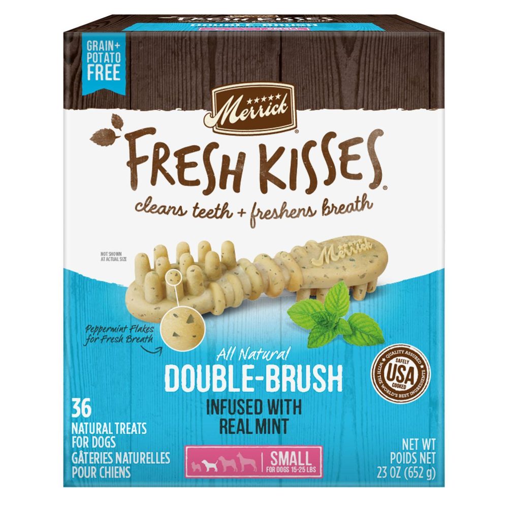 Fresh Kisses Double-Brush Real Mint Small Breed Dog Treats | Dental Chews & Treats Dental Chews & Treats Dental Chews & Treats