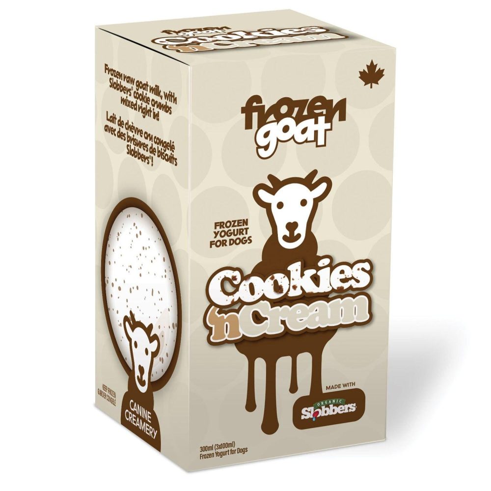 Frozen Goat Cookies ‘N Cream Frozen Yogurt Dog Treat | Frozen Treats Dog Dog