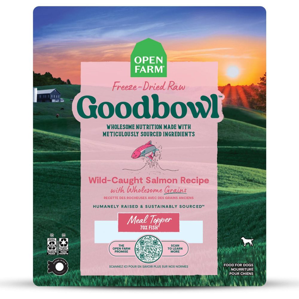 Goodbowl Freeze-Dried Raw Wild-Caught Salmon Recipe With Wholesome Grains Adult Dog Food Topper | Freeze Dried Food Dog Dog