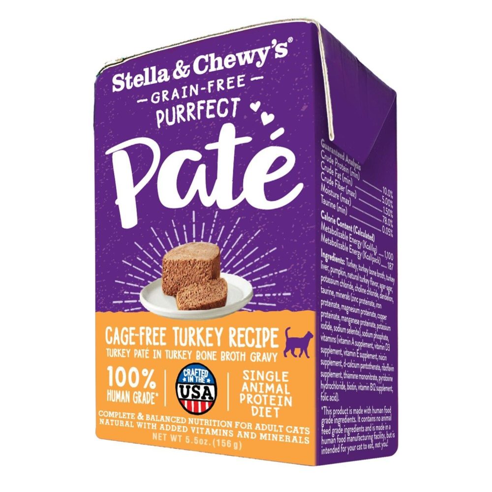 Grain-Free Purrfect Pate Cage-Free Turkey Recipe Cat Food / 5.5 oz – 12 pk | Wet Food Broths & Food Toppers Broths & Food Toppers