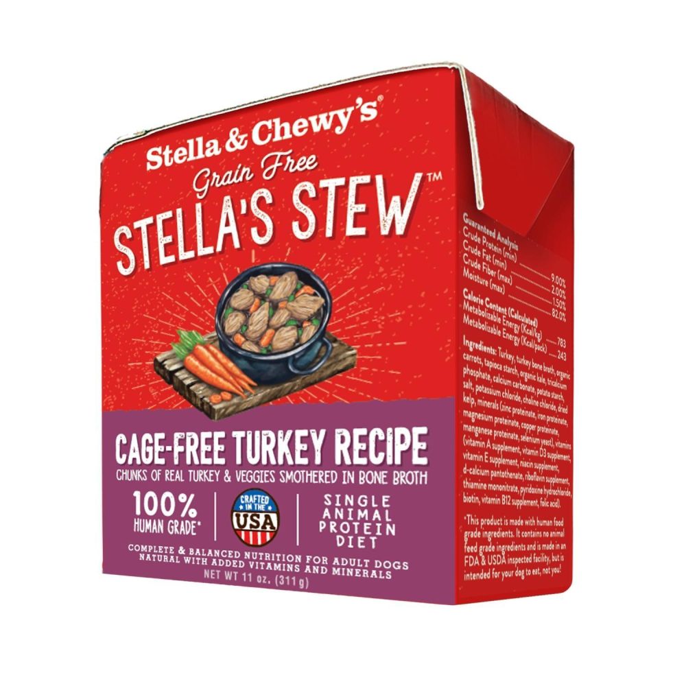 Grain Free Stella’s Stew Cage-Free Turkey Recipe Dog Food / 11 oz – 12 pk | Wet Food Broths & Food Toppers Broths & Food Toppers