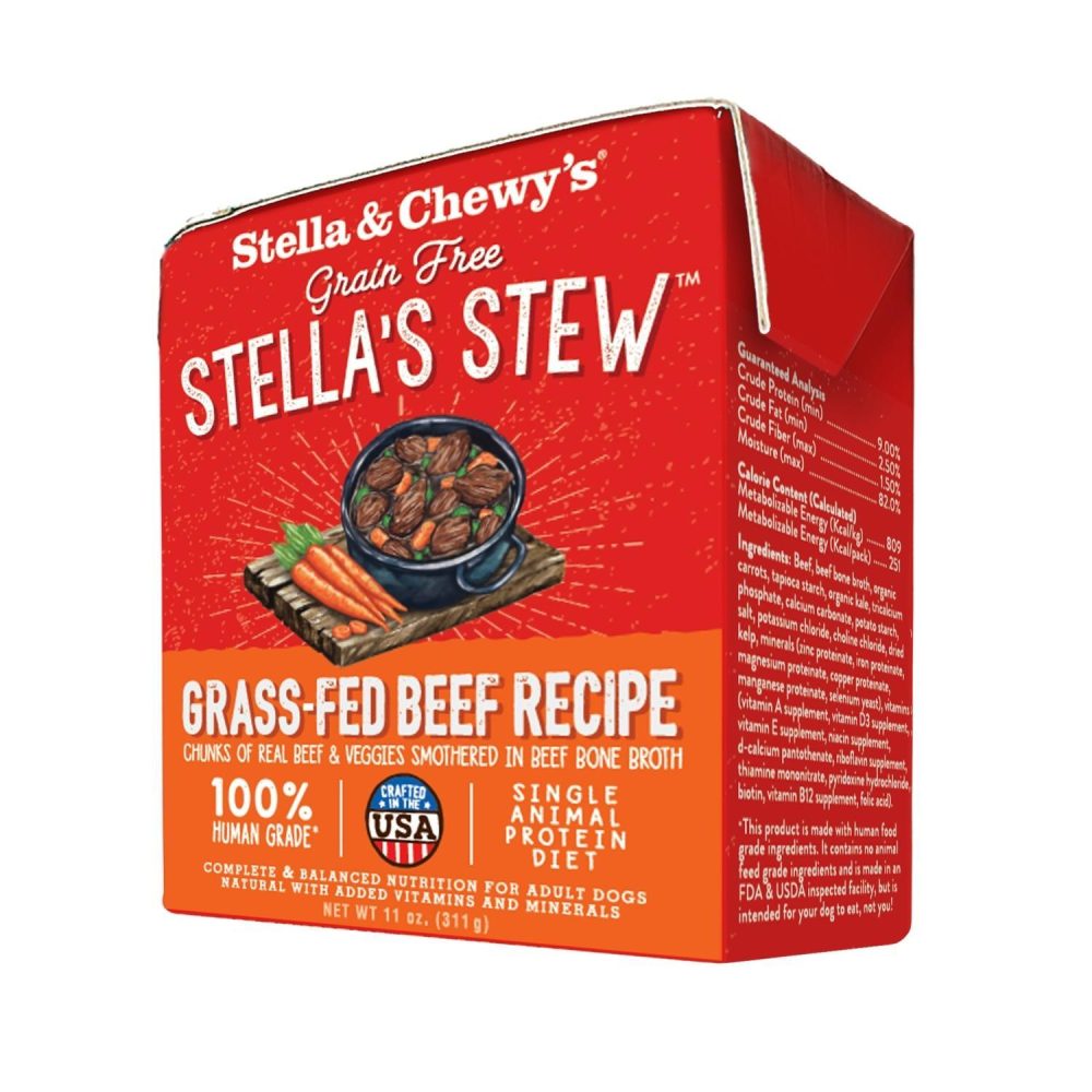 Grain Free Stella’s Stew Grass-Fed Beef Recipe Dog Food / 11 oz – 12 pk | Broths & Food Toppers Broths & Food Toppers Broths & Food Toppers