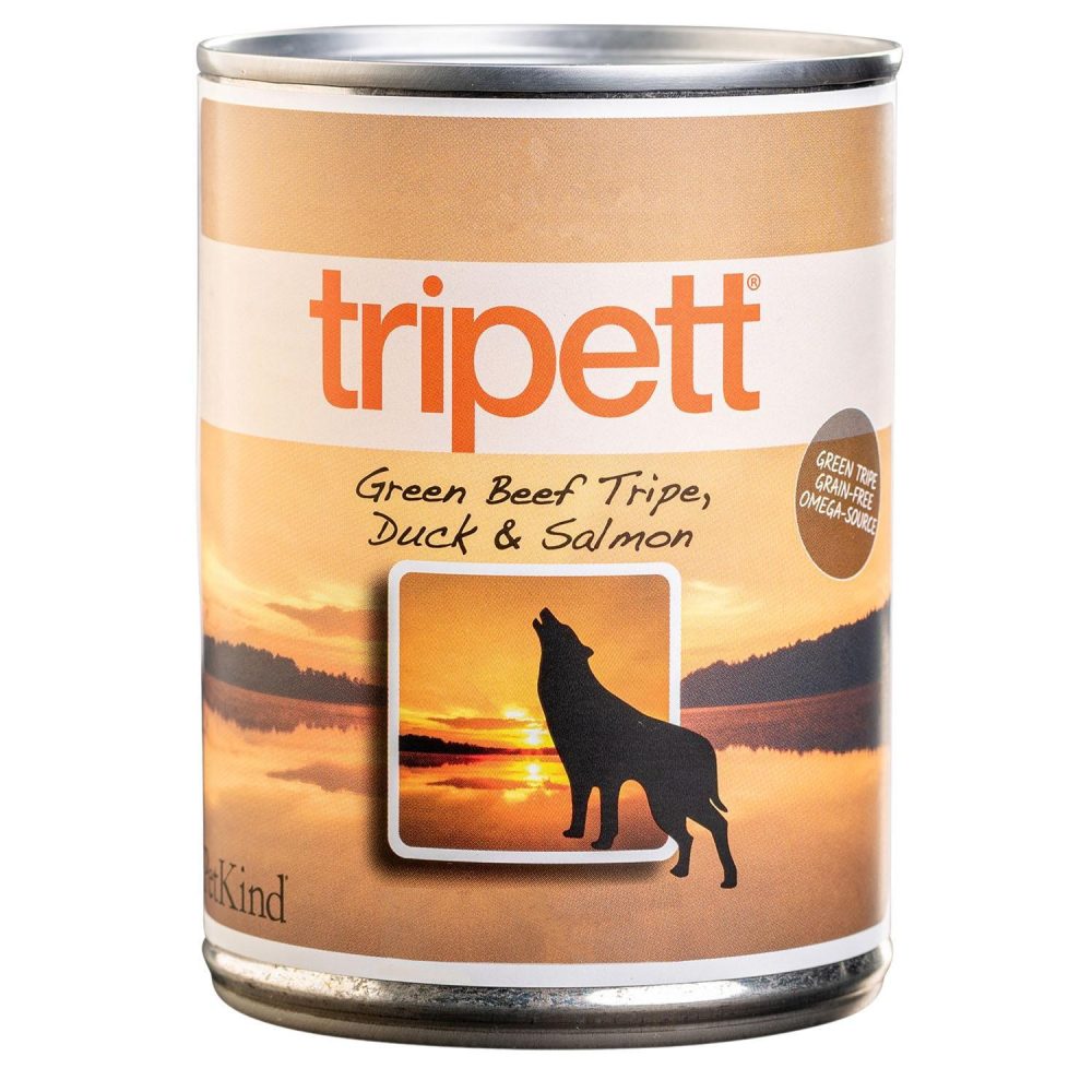 Green Beef Tripe, Duck & Salmon Dog Food / 14 oz – 12 pk | Wet Food Dog Dog