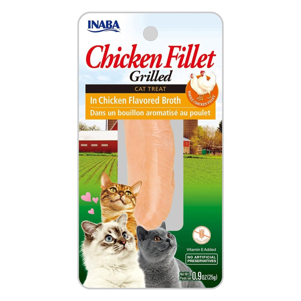 Grilled Chicken Fillet in Chicken Flavored Broth | Treats Cat Cat