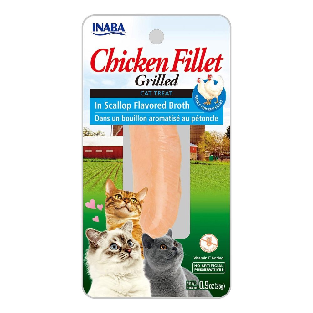 Grilled Chicken Fillet in Scallop Flavored Broth | Treats Cat Cat