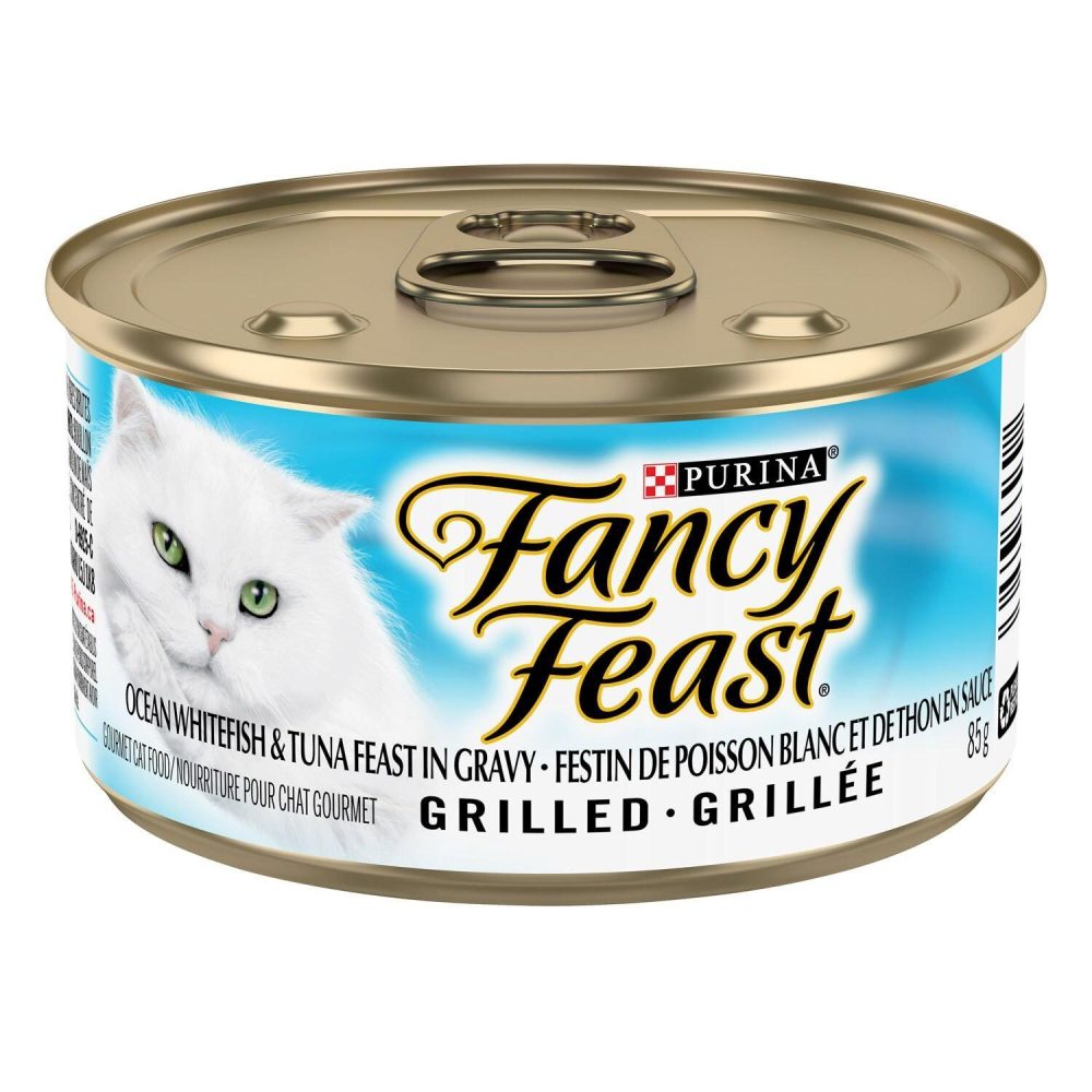 Grilled Ocean Whitefish & Tuna Feast in Gravy Cat Food / 3 oz – 24 pk | Wet Food Cat Cat