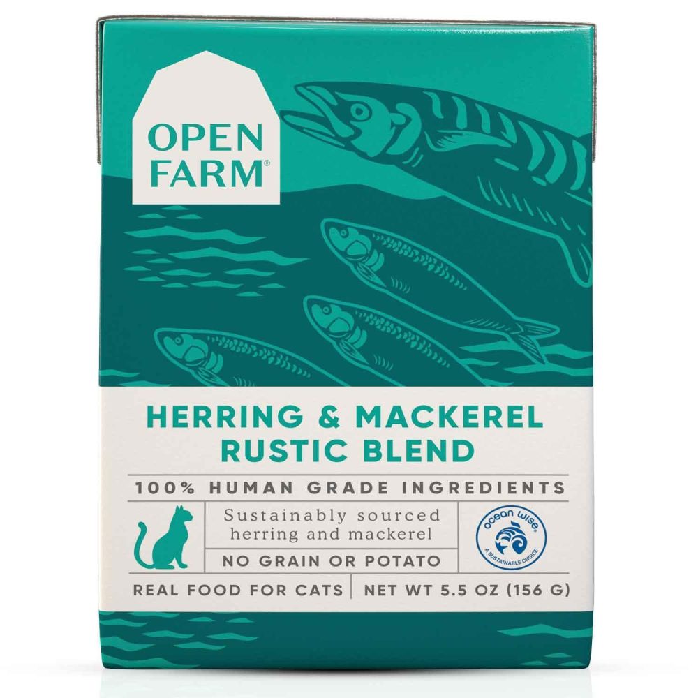 Herring & Mackerel Rustic Blend Adult Cat Food / 5.5 oz – 12 pk | Wet Food Cat Cat