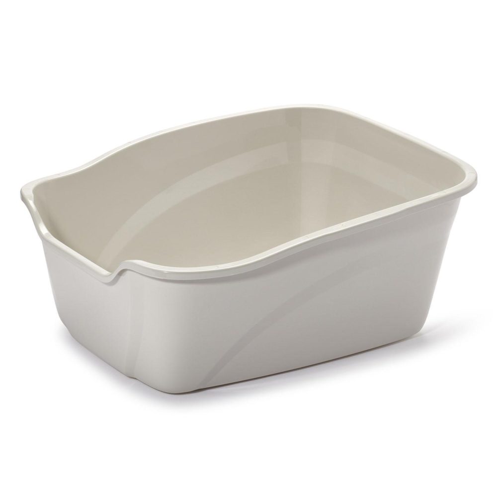 High Side Beige Litter Pan | Litter Boxes Cat Cat