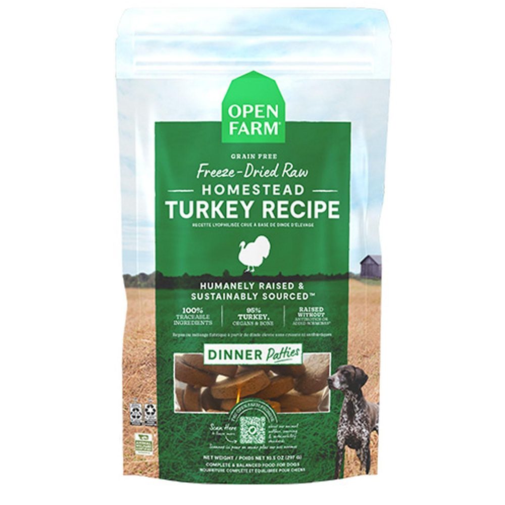 Homestead Turkey Recipe Patties Freeze Dried Dog Food | Freeze Dried Food Dog Dog