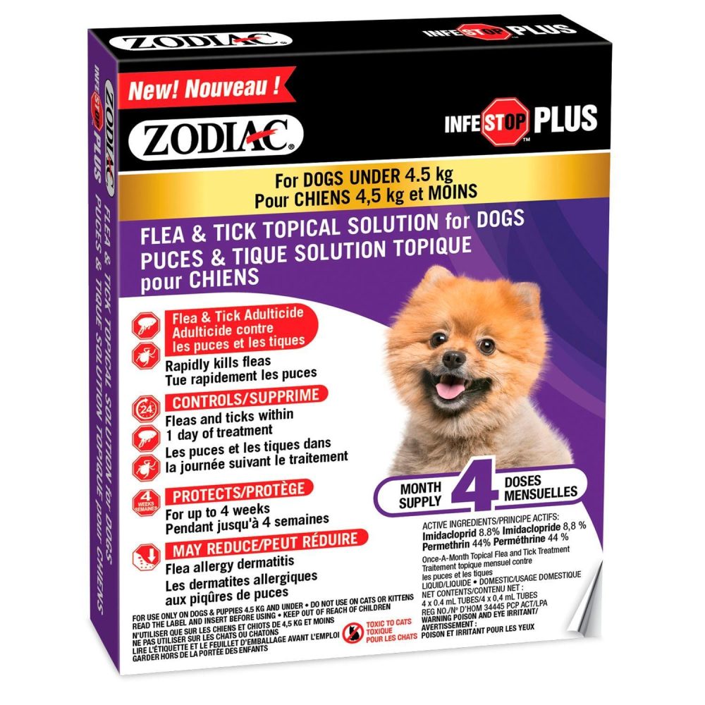 Infestop Plus Flea & Tick Topical Solution for Dogs Under 4.5kg | Flea & Tick Dog Dog